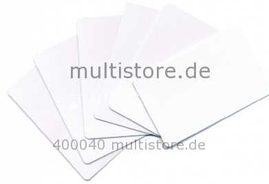 Plastikkarten beidseitig Altweiß Metallic PVC 0,76