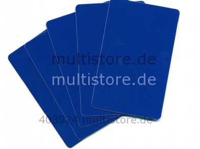 Plastikkarten beidseitig dunkelblau PVC Offset 0,76