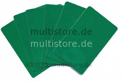 Plastikkarten beidseitig grün metallic PVC Offset 0,76 mm