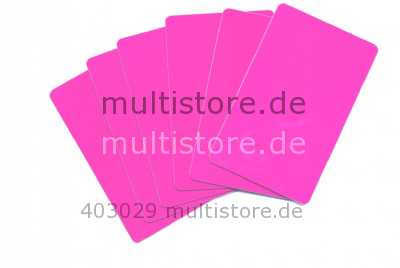 Plastikkarten beidseitig Rosa PVC Offset 0,76