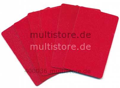 Plastikkarten beidseitig rot Metallic PVC Offset 0,76 mm