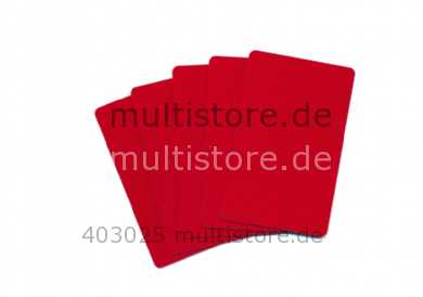 Plastikkarten beidseitig rot PVC Offset 0,76