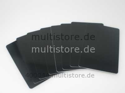 Plastikkarten schwarz 0,5mm PVC Sondermaß 85,72x50mm